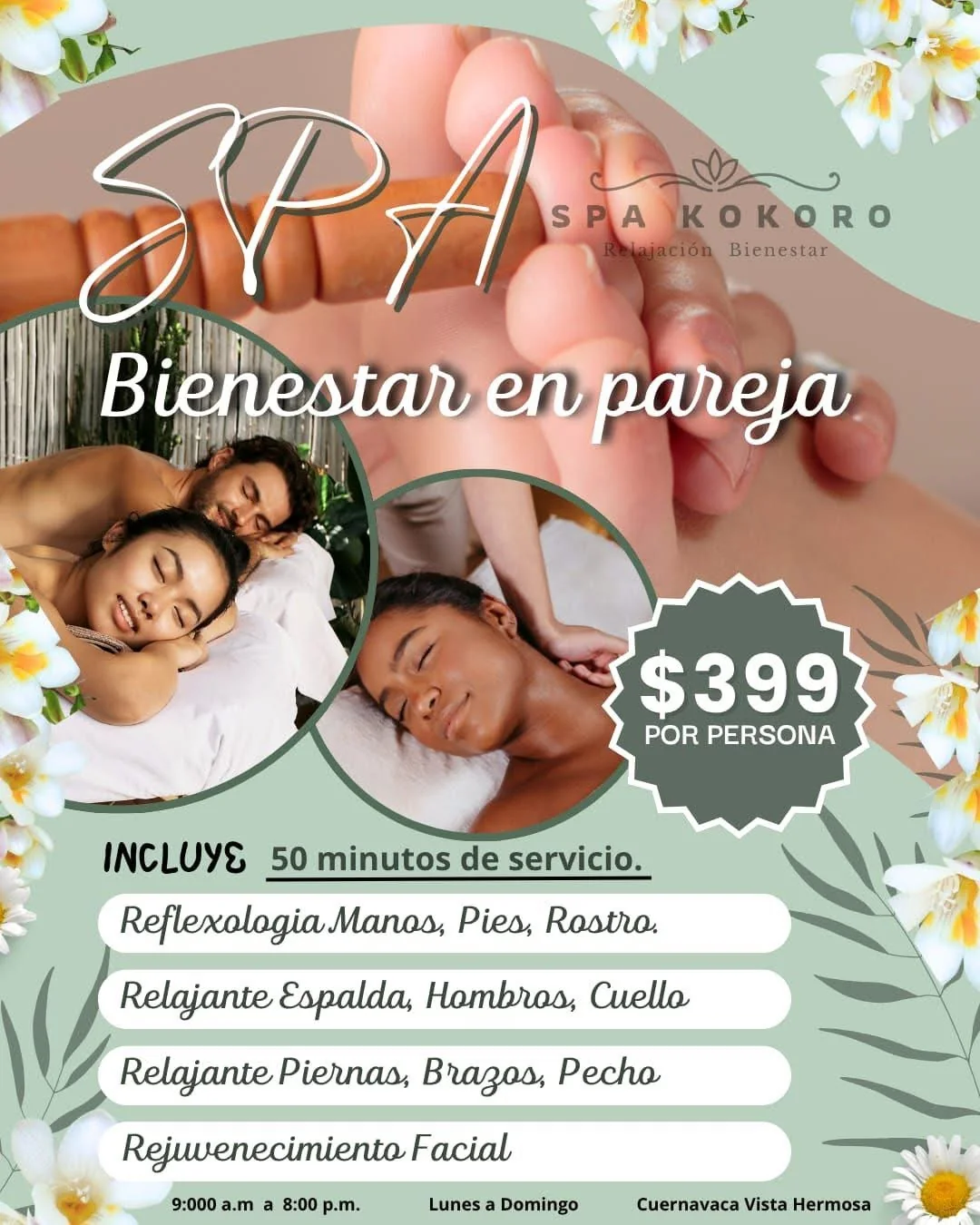 Promoción Spa Kokoro bienestar en pareja