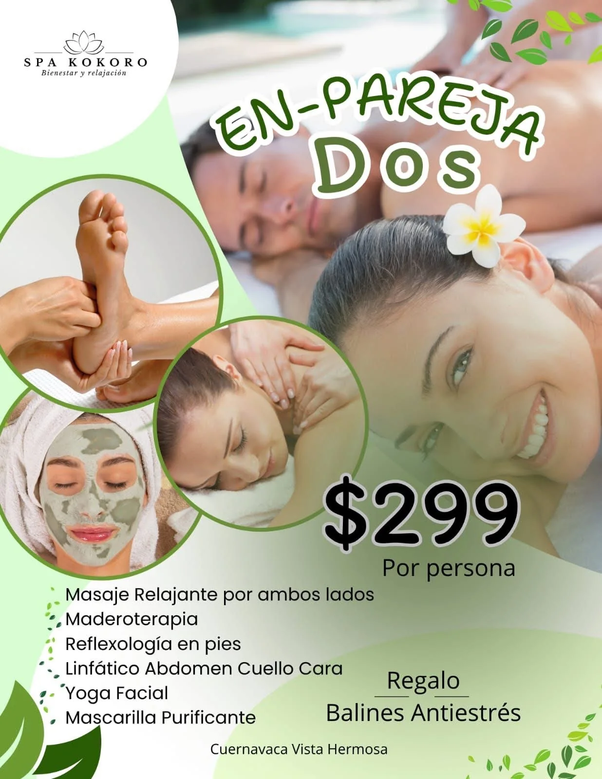 Promoción de experiencia Spa Kokoro en pareja
